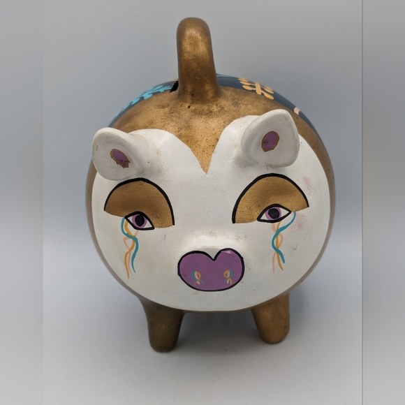 MEXICAN FOLK ART PIGGY BANK - Picture 10 of 12
